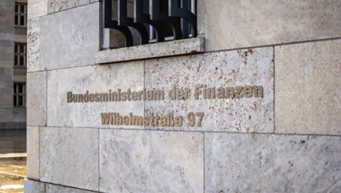 Berlin / Germany - March 10, 2017: Headquarters of Federal Ministry of Finance of Germany, Bundesministerium der Finanzen, in Berlin, Germany. Economy crash due to COVID-19 Coronavirus pandemic